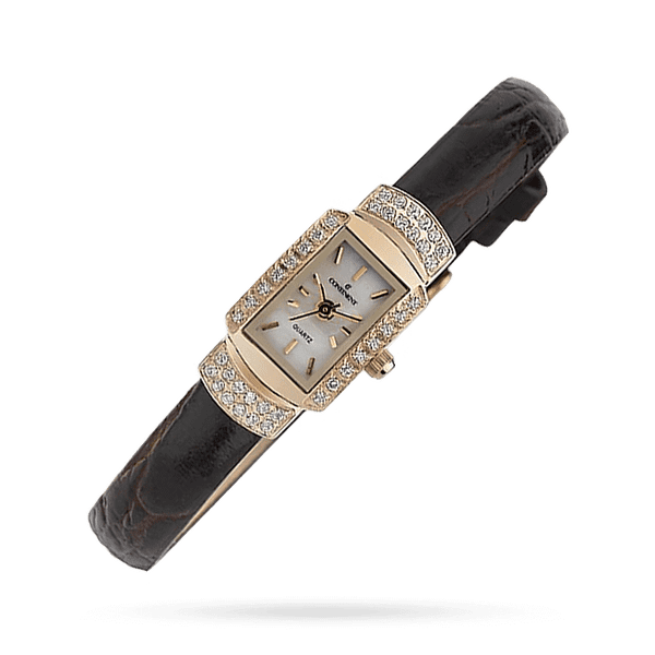 Часы из золота 585 пробы с кожаным ремешком 036181 детальное изображение ювелирного изделия Женские золотые часы Часы из золота 585 пробы с кожаным ремешком 036181 детальное изображение ювелирного изделия Женские золотые часы