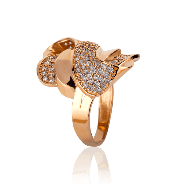 Массивное золотое кольцо с цирконом 030545 детальное изображение ювелирного изделия Кольца золотые женские Массивное золотое кольцо с цирконом 030545 детальное изображение ювелирного изделия Кольца золотые женские