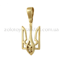 обзорное фото Золотой подвес Герб Украины 130231  Золотой кулон Герб Украины