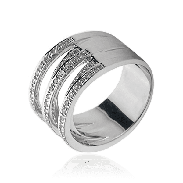 кольцо широкое с бриллиантами кольцо широкое с бриллиантами