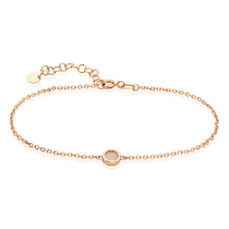 обзорное фото Золотой браслет якорный с перламутром 035104 Золотые браслеты обзорное фото Золотой браслет якорный с перламутром 035104  Золотые браслеты