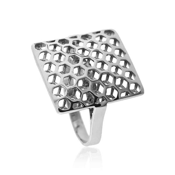 Серебряное кольцо Квадрат с перфорацией 034774 детальное изображение ювелирного изделия Серебряные кольца Серебряное кольцо Квадрат с перфорацией 034774 детальное изображение ювелирного изделия Серебряные кольца