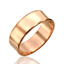 обзорное фото Золотое обручальное кольцо гладкое широкое 033343  Классические обручальные кольца из золота