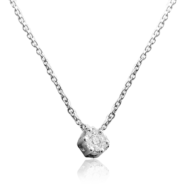 Колье в белом золоте 750 с бриллиантами 032868 детальное изображение ювелирного изделия Золотое колье с бриллиантами Колье в белом золоте 750 с бриллиантами 032868 детальное изображение ювелирного изделия Золотое колье с бриллиантами