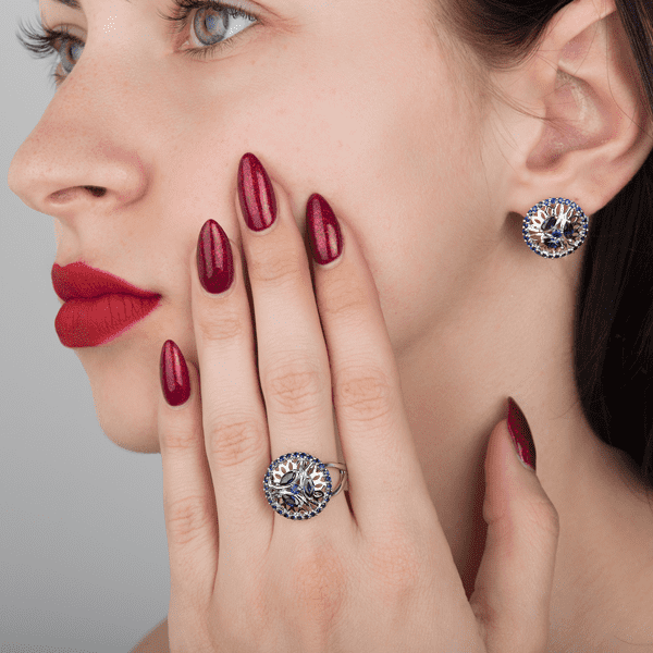 Золотое кольцо с сапфирами 1127 1 Золотое кольцо с сапфирами 1127 1