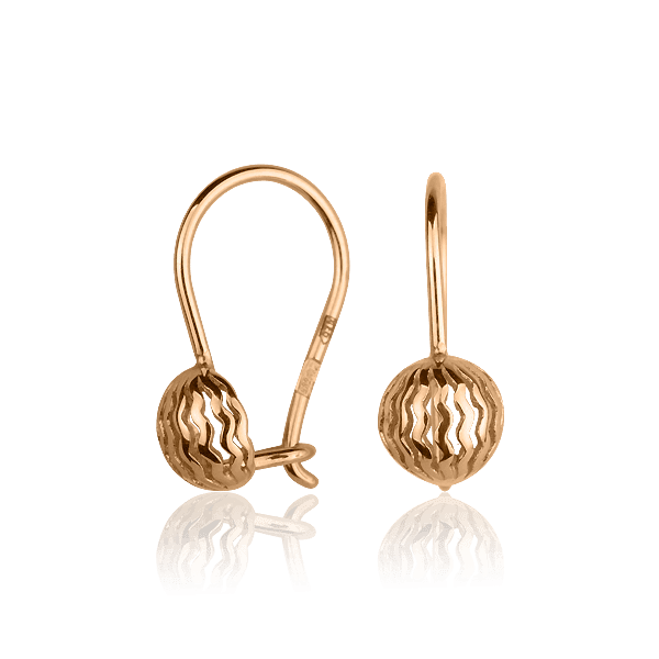 Дитячі золоті сережки Кульки 1,3,0675 детальне зображення ювелірного виробу
