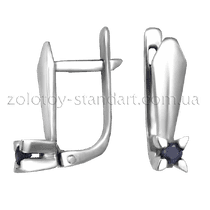 обзорное фото Золотые серьги с сапфиром 2574/1 Золотые серьги с сапфиром обзорное фото Золотые серьги с сапфиром 2574/1  Золотые серьги с сапфиром