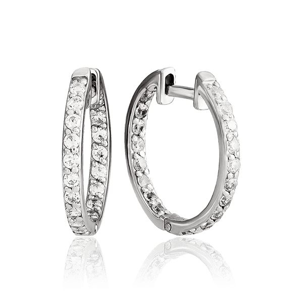 Стильные серебряные серьги кольца с фианитовой дорожкой 036463 детальное изображение ювелирного изделия Серебряные серьги Стильные серебряные серьги кольца с фианитовой дорожкой 036463 детальное изображение ювелирного изделия Серебряные серьги