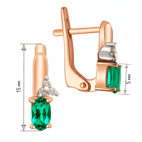 сережки смарагд сережки смарагд