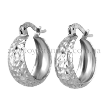 обзорное фото Серебряные серьги 86022  Серебряные серьги без вставок