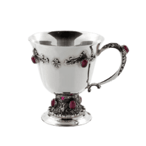 обзорное фото Серебряная чашка с корундом 031412  Серебряные чашки