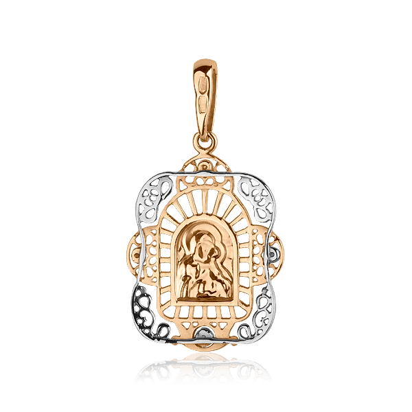 Золотой подвес Божия Матерь  Золотой подвес Божия Матерь