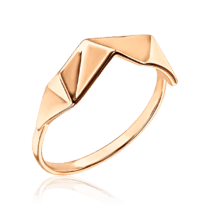 обзорное фото Золотое кольцо женское Оригами 034699  Золотые кольца