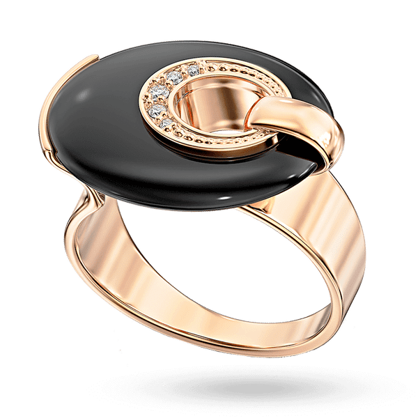 Жіноча каблучка з золота з агатом і фіанітами Лорен Жіноча каблучка з золота з агатом і фіанітами Лорен