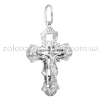 обзорное фото Серебряный крестик 62522  Серебряные подвески крестики