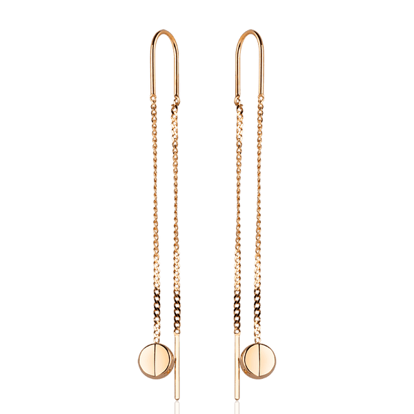 Золотые сережки протяжки цепочка с монеткой 035852 детальное изображение ювелирного изделия Золотые серьги Золотые сережки протяжки цепочка с монеткой 035852 детальное изображение ювелирного изделия Золотые серьги