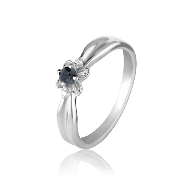 Золотое кольцо из белого золота из сапфиром и бриллиантами 025350 детальное изображение ювелирного изделия Золотые кольца с сапфиром Золотое кольцо из белого золота из сапфиром и бриллиантами 025350 детальное изображение ювелирного изделия Золотые кольца с сапфиром