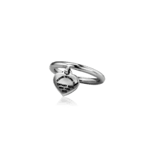 обзорное фото Серебряное кольцо с подвеской 026183  Серебряные кольца без вставок