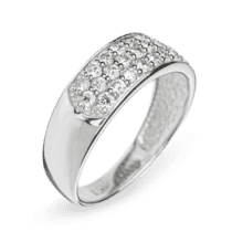 обзорное фото Кольцо с россыпью бриллиантов R0298  Золотые кольца с бриллиантами