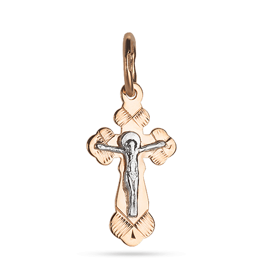 Золотой крестик с Распятием 029711 детальное изображение ювелирного изделия Детский золотой крестик