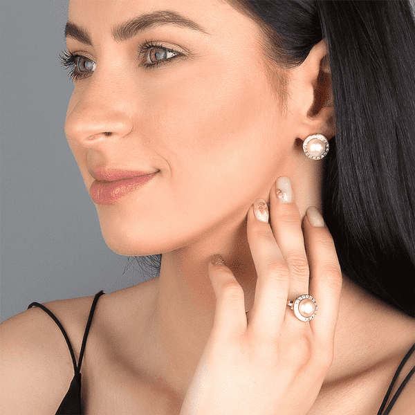 Золотое кольцо с жемчугом 345622 Золотое кольцо с жемчугом 345622