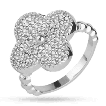 обзорное фото Серебряное кольцо с фианитами 027935  Серебряные кольца со вставками