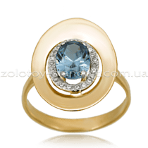 обзорное фото Золотое кольцо с камнями 1130  Золотые кольца с фианитом