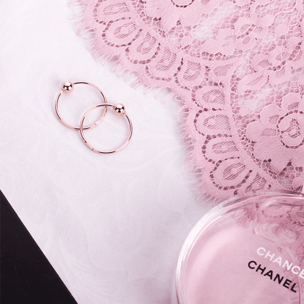 Золотые серьги-кольца с шариком 026572