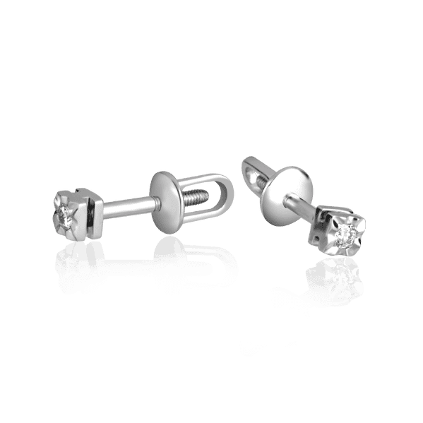Серьги-пуссеты в белом золоте с бриллиантами 026360 детальное изображение ювелирного изделия Золотые серьги с бриллиантами Серьги-пуссеты в белом золоте с бриллиантами 026360 детальное изображение ювелирного изделия Золотые серьги с бриллиантами