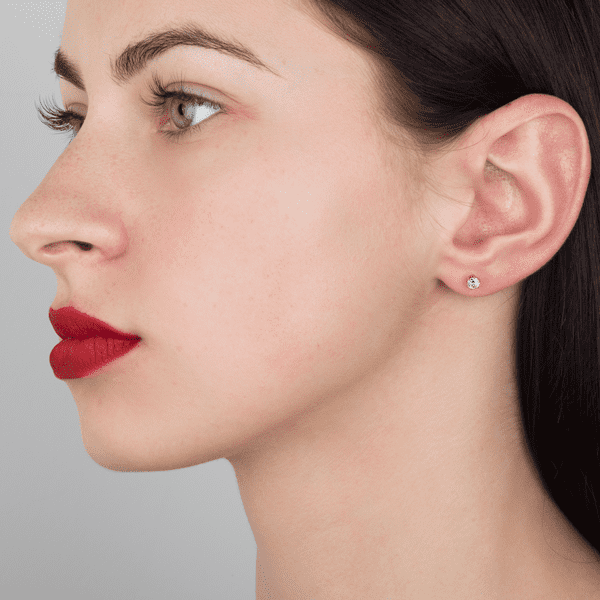 Золоті сережки з діамантами E0462-1 детальне зображення ювелірного виробу