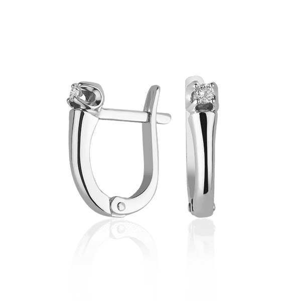 Золотые серьги с бриллиантом 028334 детальное изображение ювелирного изделия Золотые серьги с бриллиантами Золотые серьги с бриллиантом 028334 детальное изображение ювелирного изделия Золотые серьги с бриллиантами