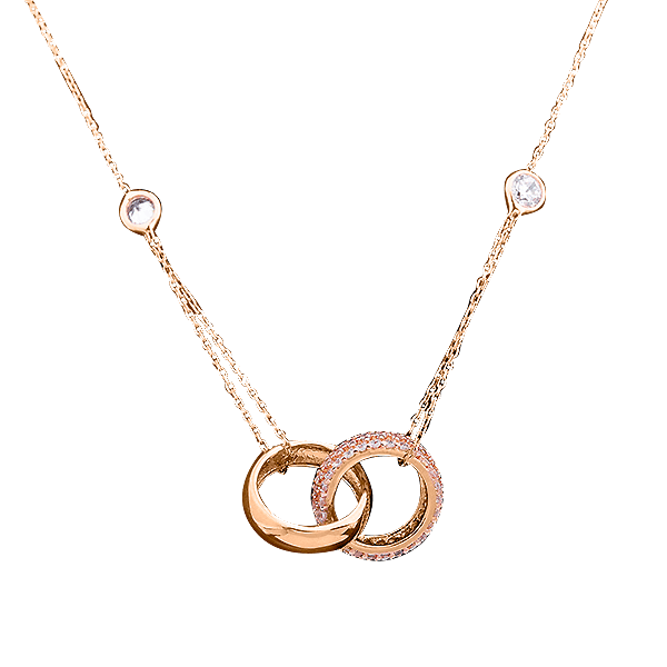 Золотое колье с фианитами 026525 фото Золотое колье с фианитами 026525 фото