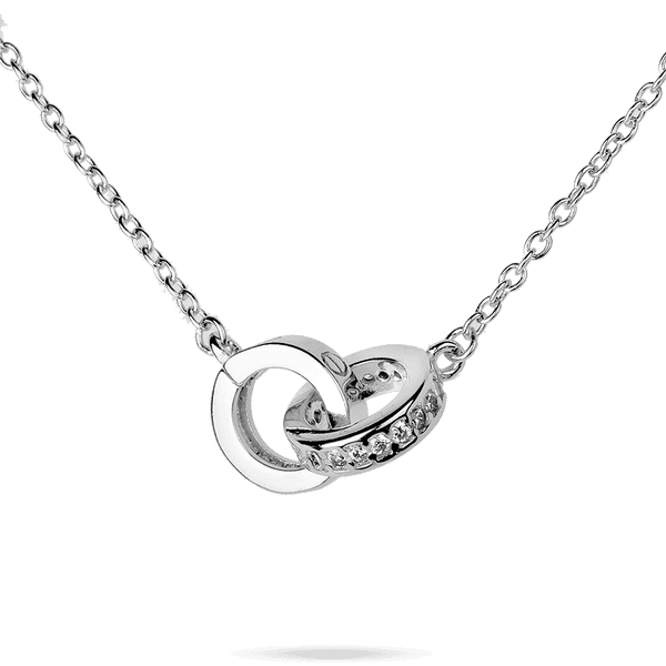 Стильное серебряное колье с подвесными колечками из белых фианитов и дополнительной цепочкой 039788 детальное изображение ювелирного изделия Серебряные колье Стильное серебряное колье с подвесными колечками из белых фианитов и дополнительной цепочкой 039788 детальное изображение ювелирного изделия Серебряные колье