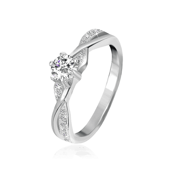 Срібна каблучка з фіанітами 031207 детальне зображення ювелірного виробу Срібна каблучка з фіанітами 031207 детальне зображення ювелірного виробу