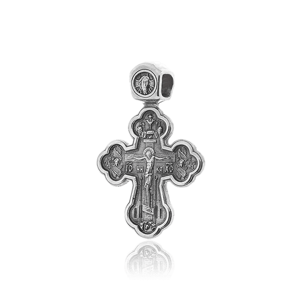 Серебряный крестик Распятие. Архангел Рафаил и святые целители 030638 детальное изображение ювелирного изделия Серебряные подвески крестики Серебряный крестик Распятие. Архангел Рафаил и святые целители 030638 детальное изображение ювелирного изделия Серебряные подвески крестики