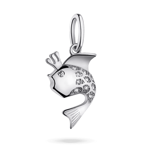 Серебряный кулон Рыбка 025164 детальное изображение ювелирного изделия Серебряные подвески со вставками Серебряный кулон Рыбка 025164 детальное изображение ювелирного изделия Серебряные подвески со вставками