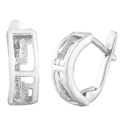Серебряные серьги С2/120 детальное изображение ювелирного изделия Серебряные серьги без вставок