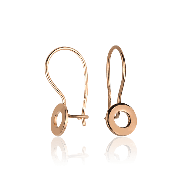 Детские золотые серьги на французском замке кружочки 029226 детальное изображение ювелирного изделия Серьги без камней Детские золотые серьги на французском замке кружочки 029226 детальное изображение ювелирного изделия Серьги без камней