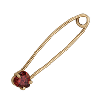 обзорное фото Золотая булавка с фианитом 660031 Золотые булавки обзорное фото Золотая булавка с фианитом 660031  Золотые булавки