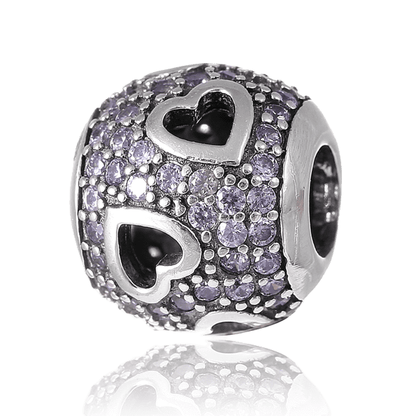 Серебряный подвес-шарм Сердца с фианитом 024948 детальное изображение ювелирного изделия Серебряные подвесы-шармы (бусины) Серебряный подвес-шарм Сердца с фианитом 024948 детальное изображение ювелирного изделия Серебряные подвесы-шармы (бусины)