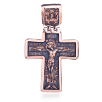 обзорное фото Золотой православный крест 024651  Золотые крестики православные
