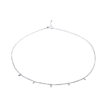 обзорное фото Изящное бриллиантовое колье из белого золота 032791 Золотое колье с бриллиантами обзорное фото Изящное бриллиантовое колье из белого золота 032791  Золотое колье с бриллиантами