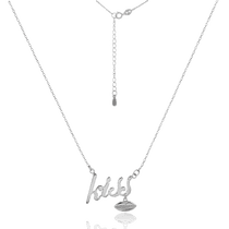 обзорное фото Серебряное колье "Kiss" без вставок 024742 Серебряные колье обзорное фото Серебряное колье "Kiss" без вставок 024742  Серебряные колье