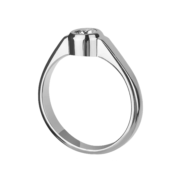 Кольцо из белого золота с бриллиантом  Кольцо из белого золота с бриллиантом