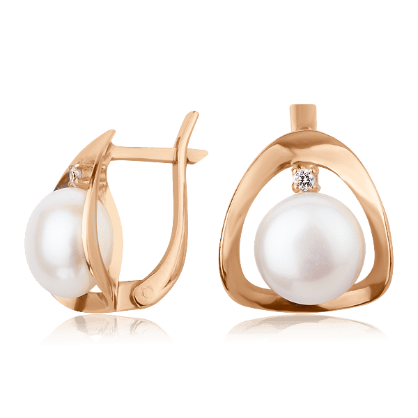 Золоті сережки з перлами 598304 детальне зображення ювелірного виробу