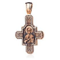 обзорное фото Золотой православный крест 024650  Золотые крестики православные