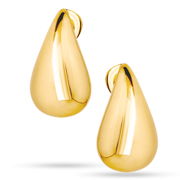 Серебряные серьги Капли с позолотой