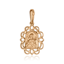 обзорное фото Золотой подвес Богородица 1,4,0769  Золотые подвески иконки