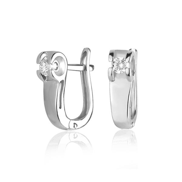 Золотые серьги с бриллиантом 2012/1 детальное изображение ювелирного изделия Золотые серьги с бриллиантами Золотые серьги с бриллиантом 2012/1 детальное изображение ювелирного изделия Золотые серьги с бриллиантами