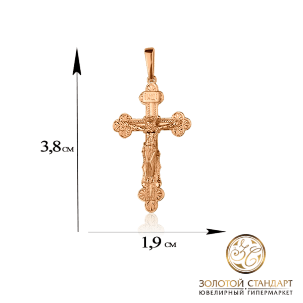 Золотий хрестик 1,4,0031 детальне зображення ювелірного виробу